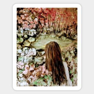 Girl by the Pond - 1 Sticker